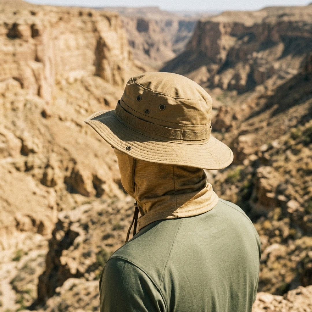 Neck and ears covered by the neck gaiter